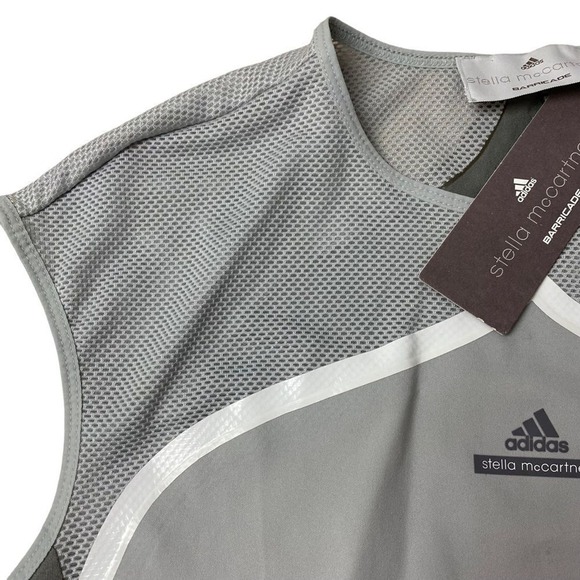Adidas Stella McCartney Barricade Small Mesh Tank Top Grey Tee Australia - Picture 7 of 11